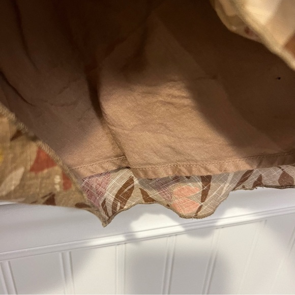 J. Jill Floral Patterned Earthy tones Cotton A line Skirt size medium - Picture 3 of 9